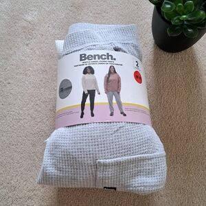 New! Bench Waffle Cargo Lounge Pants 2 Pack Women's Medium Grey Cream Casual